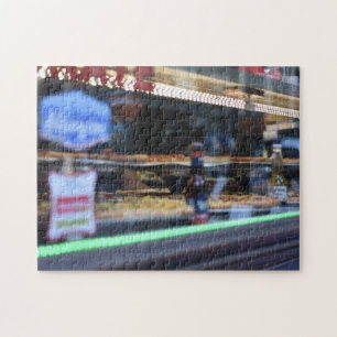 Pizza Shop Reflection Midtown Manhattan New York