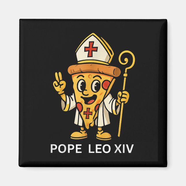 Pizza Slice Cartoon Ca Magnet (Vorne)