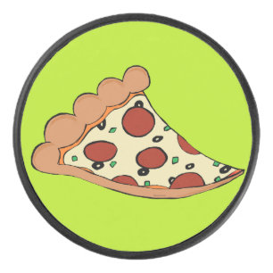 Pizza-Slice-Design Eishockey Puck