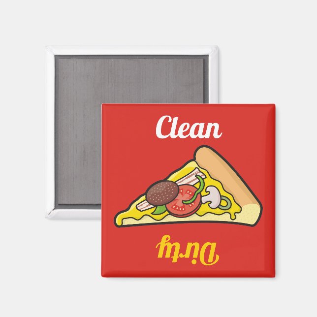 Pizza Slice Dishwasher Magnet (Vorderseite/Rückseite)