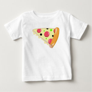 Pizza Slice Fête des pères bébé T-shirt blanc