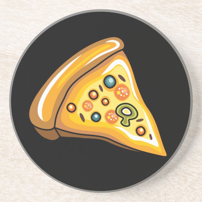 Pizza Slice Getränkeuntersetzer (Vorne)