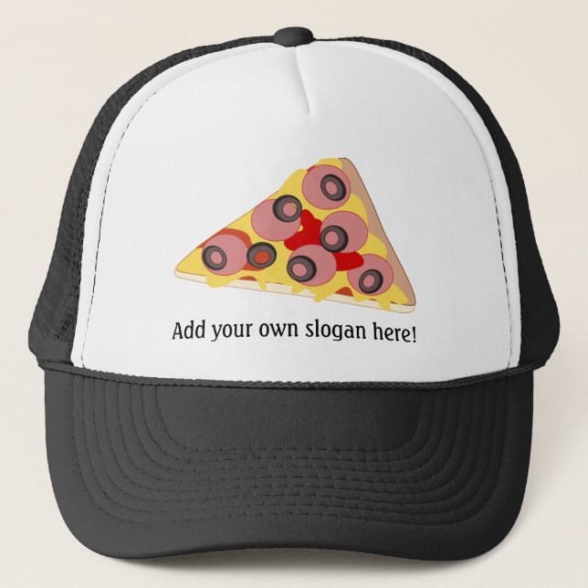 Pizza Slice-Grafik anpassen Truckerkappe (Vorderseite)