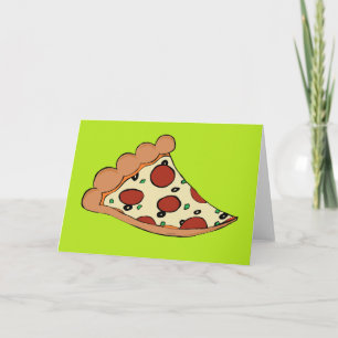 Pizza slice greeting card karte