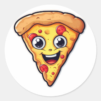 Pizza Slice Runder Aufkleber