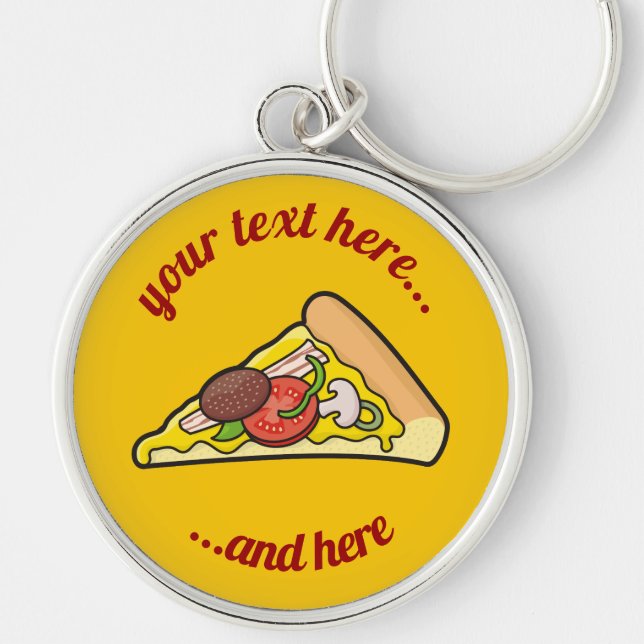 Pizza Slice Schlüsselanhänger (Vorne)