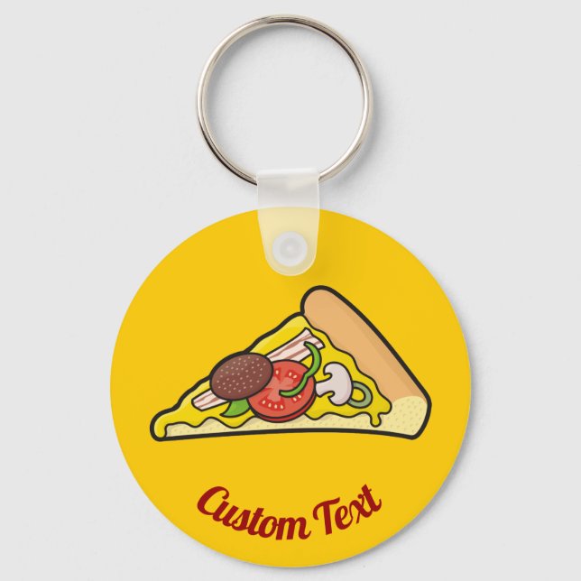 Pizza Slice Schlüsselanhänger (Vorderseite)