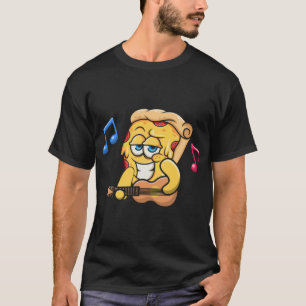 Pizza Slice spielt Gitarre, Bass Music Rock Gitarr T-Shirt