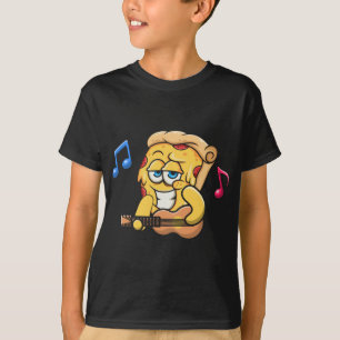 Pizza Slice spielt Gitarre, Bass Music Rock Gitarr T-Shirt