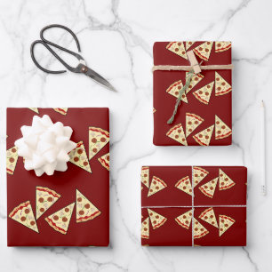 Pizza Slices Design Geschenkpapier Set