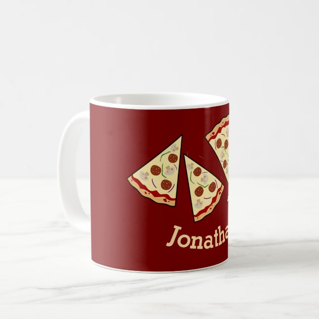 Pizza Slices Design Kaffeetasse (Vorderseite Links)