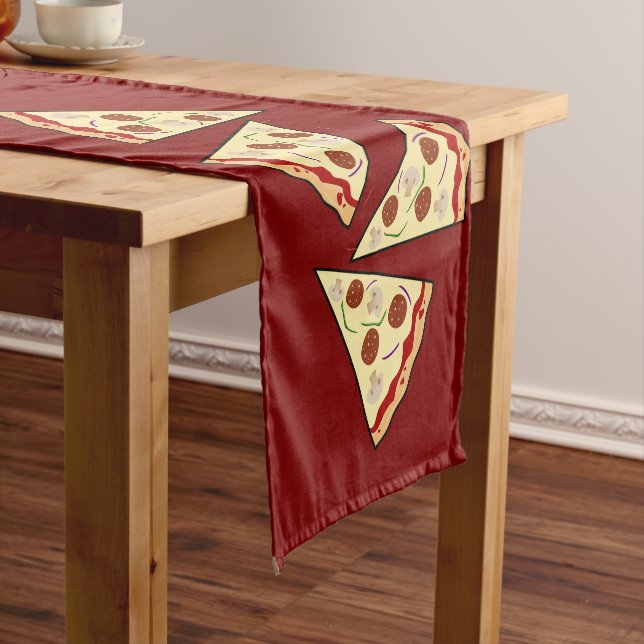 Pizza Slices Design Kurzer Tischläufer (Beispiel)