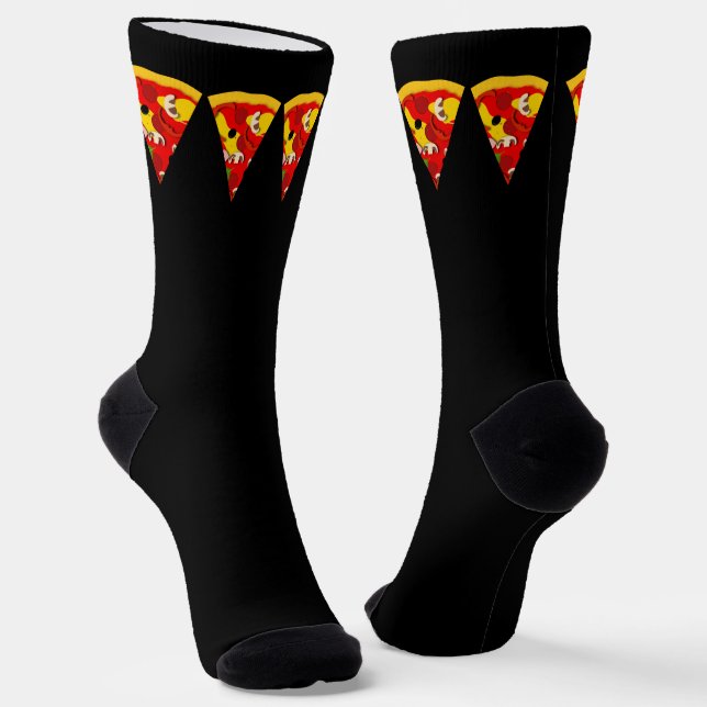 Pizza Slices Fast Food Lover Socken (Gewinkelt)