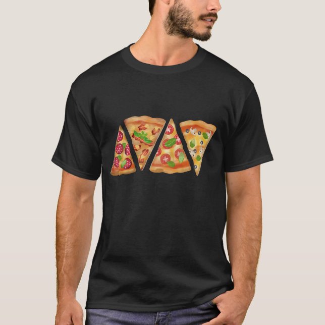 Pizza Slices Pattern T-Shirt (Vorderseite)
