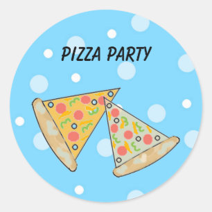 Pizza Slices Pizza Party Runder Aufkleber