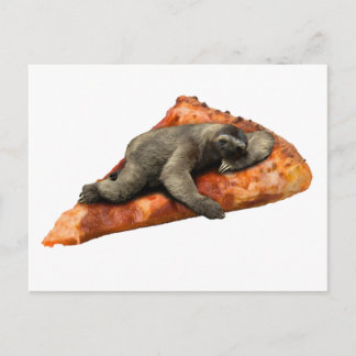Pizza Sloth Postkarte