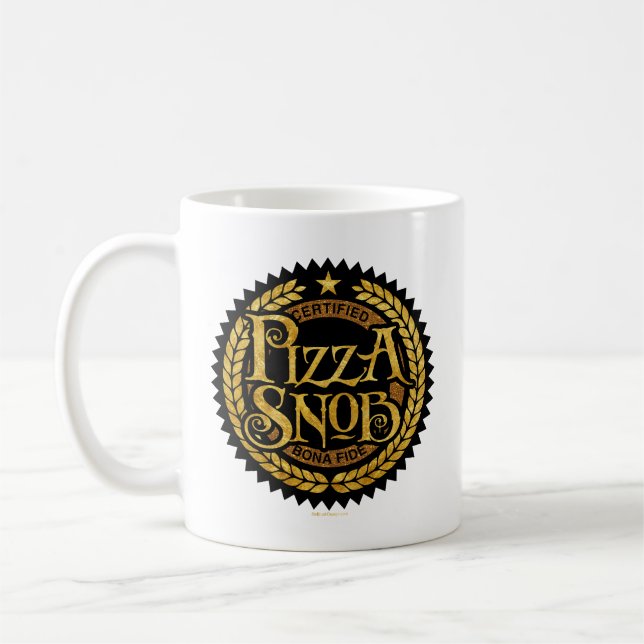 Pizza Snob - lustiger Pizzafreund Kaffeetasse (Links)