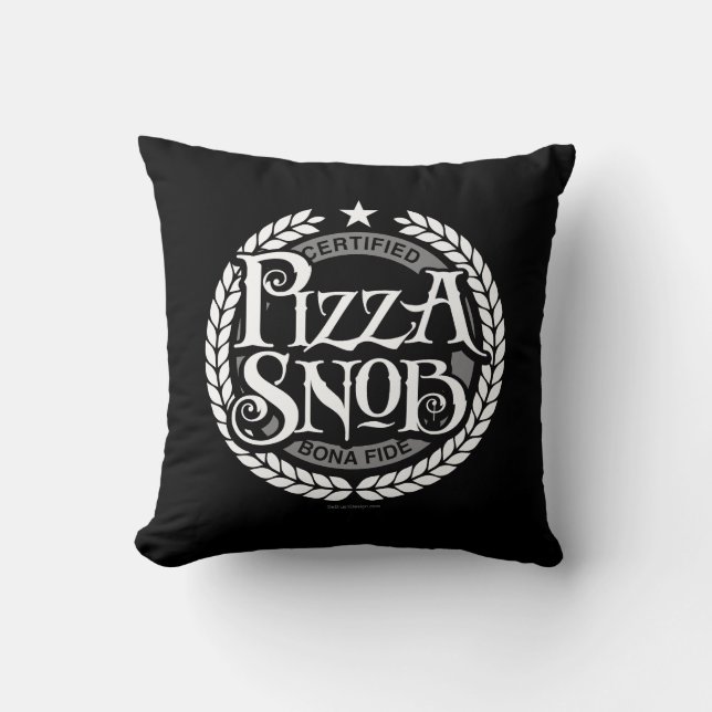 Pizza Snob - lustiger Pizzafreund Kissen (Vorderseite)