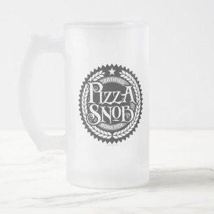 Pizza Snob - lustiger Pizzafreund Mattglas Bierglas