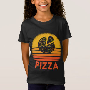 Pizza Sonnenuntergang Retro Vintage Carb Liebhaber T-Shirt