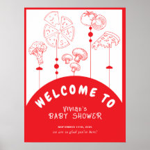 Pizza-Speziallieferung Baby Shower Willkommen