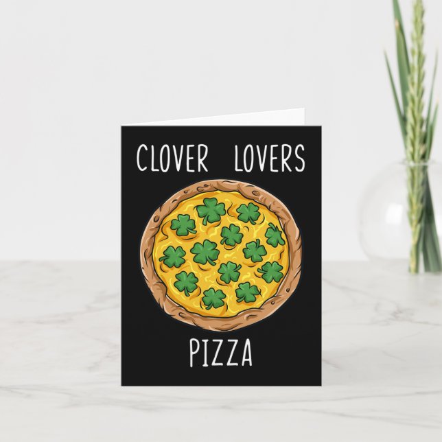Pizza St Patrick's Day Fun Boys Girl Liebhaber Karte (Vorderseite)