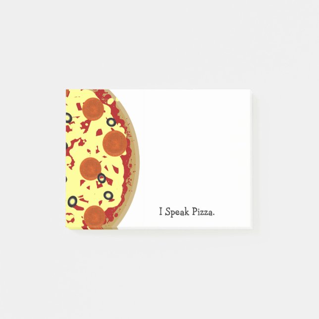 Pizza Sticky Notes Post-it Klebezettel (Vorderseite)