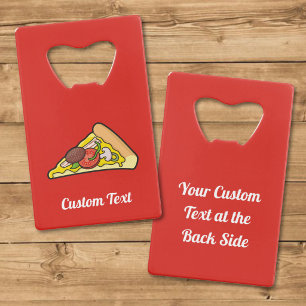 Pizza Stück Geldbeutel Flaschenöffner