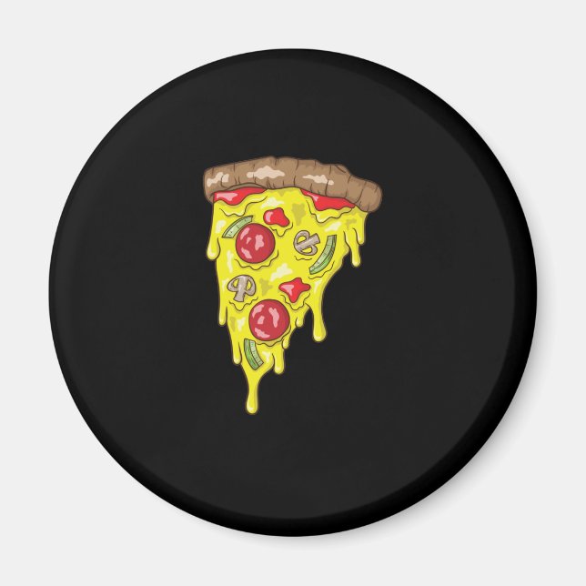 Pizza Stück Salami Magnet (Vorne)