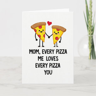 Pizza Süßer Muttertag Karte