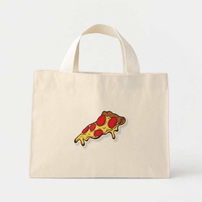Pizza-Tasche Mini Stoffbeutel (Vorne)