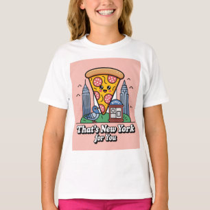 Pizza, Tauben und Menschen New York T-Shirt