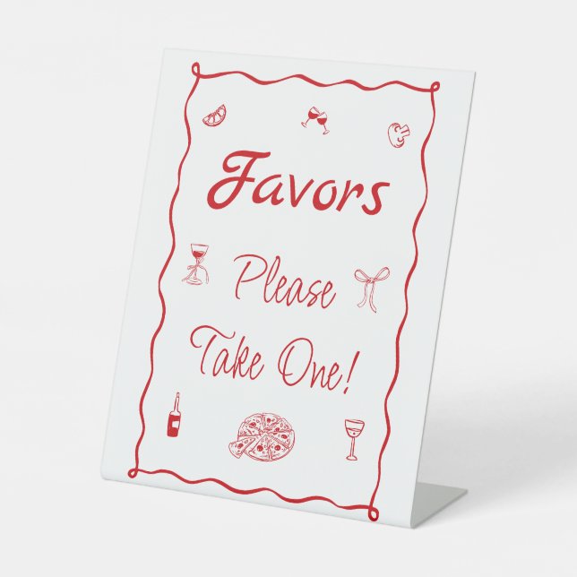 Pizza Thats Amore Brautparty Guess Fevor Sockelschild (Vorderseite)
