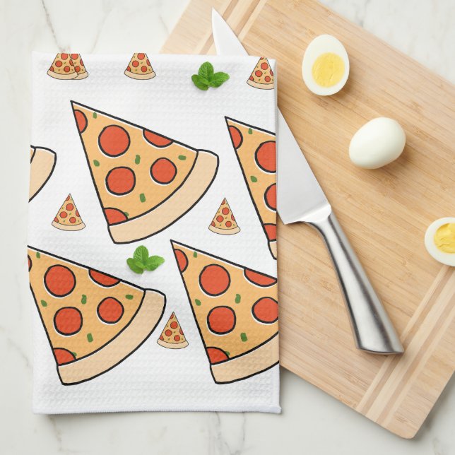 Pizza Themed Geschirrtuch (Viertel Falte)