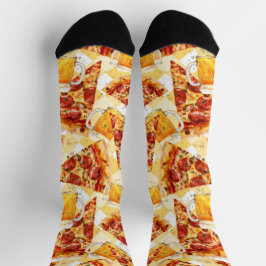 Pizza time Beer time Socken