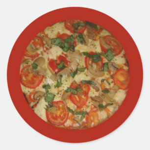 Pizza Time - Bestellen wir eine Pizza! Runder Aufkleber
