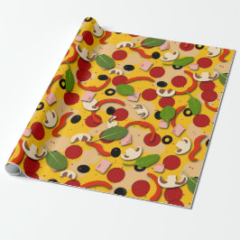 Pizza Topping Funny Cartoon Geschenkpapier