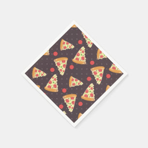 Pizza tranches motif Parties serviettes en papier
