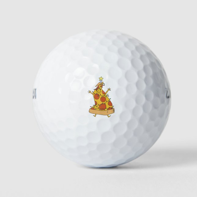 Pizza Tree - Funny Xmas Food Golfball (Vorderseite)