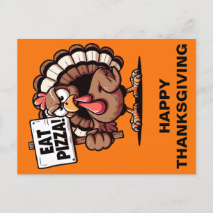 Pizza Turquie Thanksgiving Carte postale