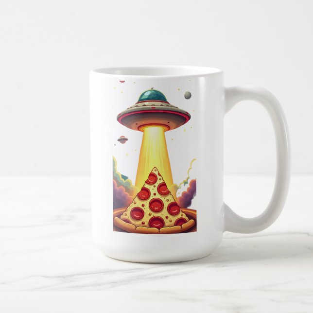 Pizza UFO Abduction Kaffeetasse (Rechts)