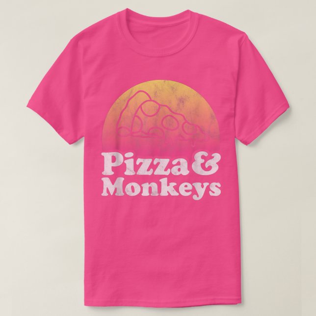 Pizza und Affen oder Affen T-Shirt (Design vorne)