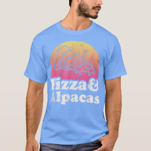 Pizza und Alpacas oder Alpaca-T - Shirt