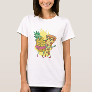 Pizza und Ananas-Tanz T-Shirt