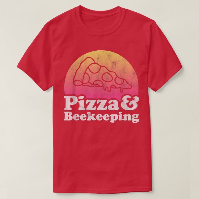 Pizza und Bienenzucht oder Imker519 T-Shirt (Design vorne)