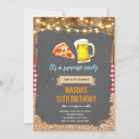 Pizza und Bier-Party Einladung
