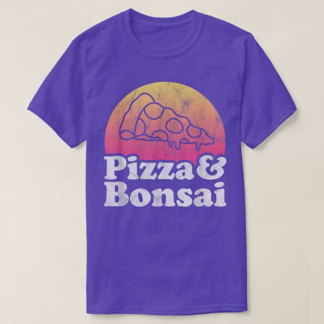 Pizza und Bonsai Tree T-Shirt (Design vorne)