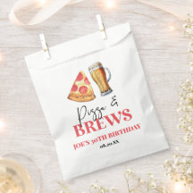 Pizza und Brews Beer Glass Geburtstagsparty