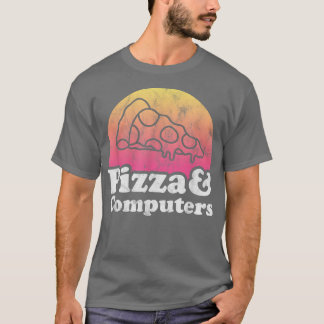 Pizza und Computer oder Computer T-Shirt