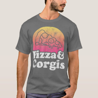 Pizza und Corgis oder Corgi-T - Shirt